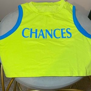 Letter Graphic Contrast Binding Sports Tank